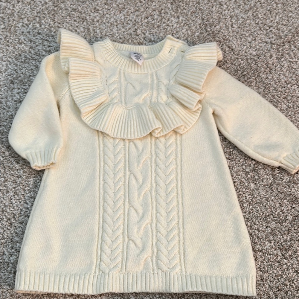 Nordstrom Cream Cable Knit Sweater Dress